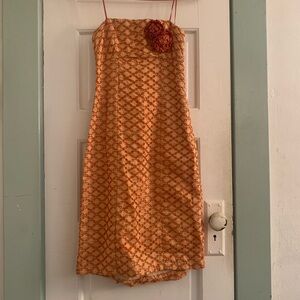 Vintage Tracy Reese New York Midi Eyelet dress Sz 2 XXS